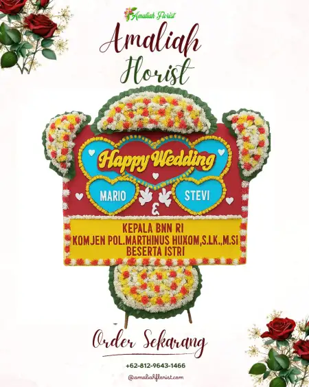 Papan Bunga Pernikahan Bojong Renged